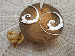 Aretes Espirales de Plata - Las Joyas de la Maga artesania de plata hecha a mano en Canarias